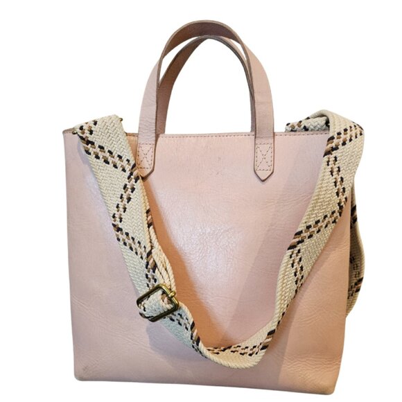Madewell Small Blush Pink Transport Tote zip top shoulder bag & cross body strap - Picture 3 of 11